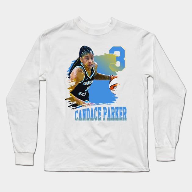 Candace Parker | 3 Long Sleeve T-Shirt by Aloenalone